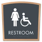 Restroom Sign w/ Female & ISA Symbols