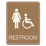 Restroom Sign w/ Female & ISA Symbols