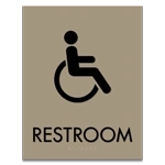 Restroom Sign w/ISA Symbol