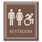 Restroom Sign w/Unisex & Dynamic ISA Symbols