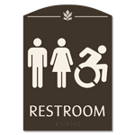 Restroom Sign w/Unisex & Dynamic ISA Symbols