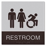 Restroom Sign w/Unisex & Dynamic ISA Symbols