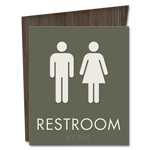 Restroom Sign w/ Unisex Symbols