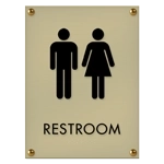Restroom Sign w/ Unisex Symbols