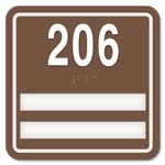 Room Number Sign - 2 slot