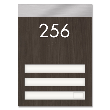 Room Number Sign - 2 slot