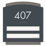 Room Number Sign - 2 slot