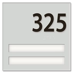 Room Number Sign - 2 slot