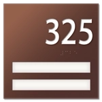 Room Number Sign - 2 slot