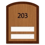 Room Number Sign - 2 slot