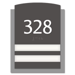 Room Number Sign - 2 slot
