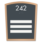 Room Number Sign - 3 slot