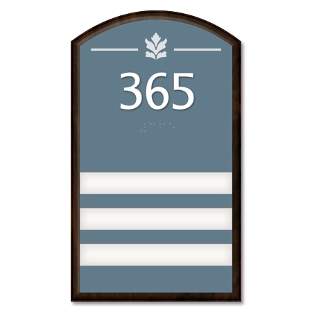 Room Number Sign - 3 slot