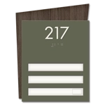 Room Number Sign - 3 slot