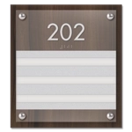 Room Number Sign - 3 slot