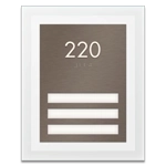 Room Number Sign - 3 slot