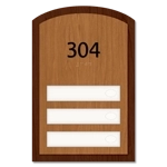 Room Number Sign - 3 slot