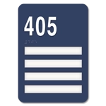 Room Number Sign - 4 slot