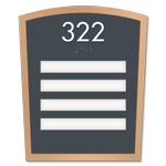 Room Number Sign - 4 slot