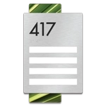 Room Number Sign - 4 slot