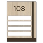 Room Number Sign - 4 slot