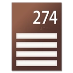 Room Number Sign - 4 slot