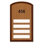 Room Number Sign - 4 slot