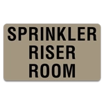 Sprinkler Riser Room Label