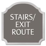 "Stairs/Exit Route" Egress Sign - CA Compliant
