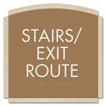 "Stairs/Exit Route" Egress Sign - CA Compliant