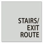 "Stairs/Exit Route" Egress Sign - CA Compliant