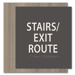 "Stairs/Exit Route" Egress Sign - CA Compliant