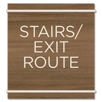 "Stairs/Exit Route" Egress Sign - CA Compliant