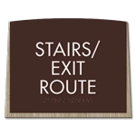 "Stairs/Exit Route" Egress Sign - CA Compliant