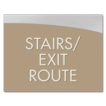 Stairs/Exit Route Egress Sign