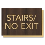 Stairs/No Exit Egress Sign - CA Compliant