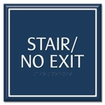 "Stairs/No Exit" Egress Sign - CA Compliant