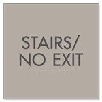"Stairs/No Exit" Egress Sign - CA Compliant