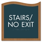 "Stairs/No Exit" Egress Sign - CA Compliant