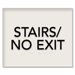 "Stairs/No Exit" Egress Sign - CA Compliant