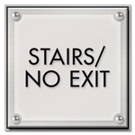 "Stairs/No Exit" Egress Sign - CA Compliant