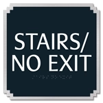 "Stairs/No Exit" Egress Sign - CA Compliant
