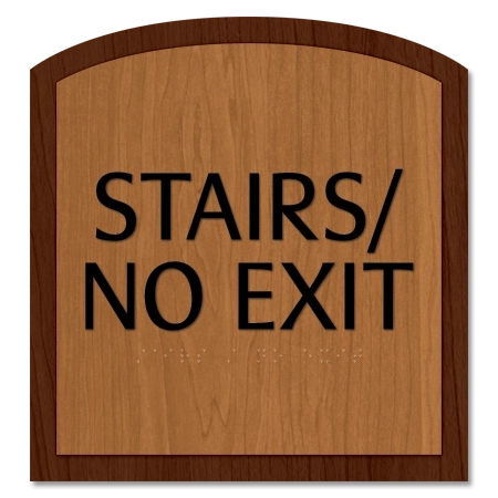 "Stairs/No Exit" Egress Sign - CA Compliant