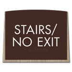 "Stairs/No Exit" Egress Sign - CA Compliant