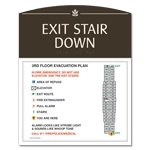 Standard Stairway Evacuation Plans - CA Compliant