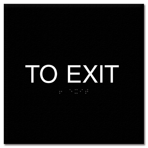 To Exit - Egress Sign - CA Compliant