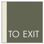 "To Exit" Egress Sign - CA Compliant