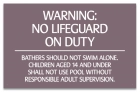 Utah No Lifeguard Pool Sign