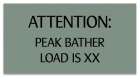 Utah Peak Bather Load Pool Sign