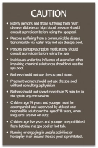 Utah Spa Rules Caution Sign